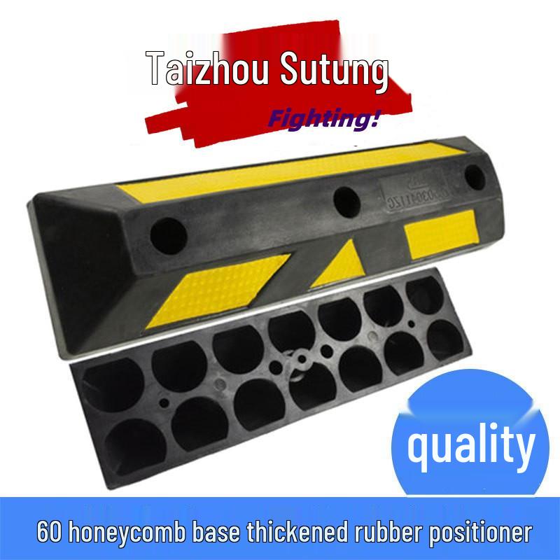 1m Durable Rubber-Plastic Parking Stopper – Anti-Collision Wheel Positioner