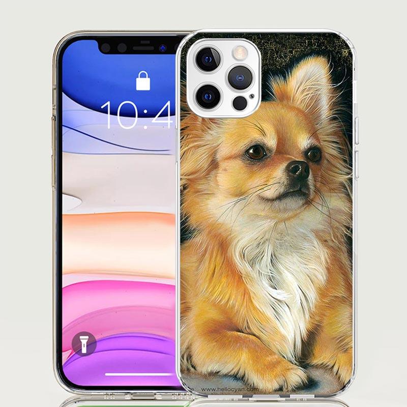 Chihuahua Puppy Teacup Dogs Case Phone Cover for Apple iphone 16 15 14 13 12 Mini 11 Pro Max 16E X XS XR 7 Plus 8 + SE 2020 Tren