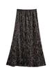 Elegant Coffee Sequin Mermaid Midi Skirt for Women - 2025 Autumn/Winter Collection