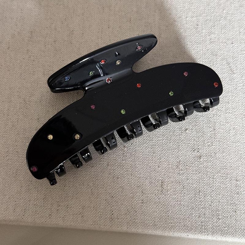 Neu Angekommen Einfache Doppelseitige Bunte Strasssteine Eingelegte Essigsäure Haarspange Haargummi Seitenclip Haarschmuck