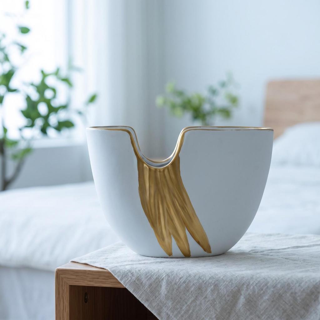 Modern Flower Vase Matte Finish Decorative Minimalist for Console
