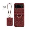"Japanese & Korean Style Crossbody Leather Phone Case for Samsung Z Flip5/Foldable Z Flip3"