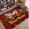 Music Drums Theme Soft Crystal Velvet Rug Custom Name & Text Print Non Slip Floor Rug for Bedroom Living Room