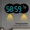 New Multi-Functional Clock Wall Lamp Time Temperature and DST Alarm Display Ambient Spotlights Remote Control LED Wall Clock