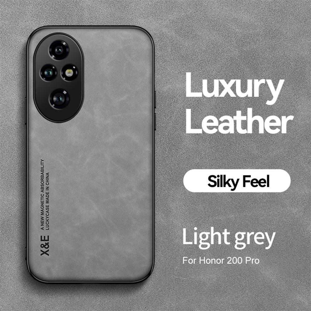 Magnetic Leather Case For Honor200 Honor 200 Pro 200Pro 5G Shockproof Soft Back Cover Honar Honer 200 Pro 200Pro 5G