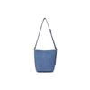 MLB 24FW New York Yankees NY Denim Vintage Large Capacity Faux Leather Bucket Bag Shoulder Crossbody Bag Unisex bags Blue 3ABML054N-50INS