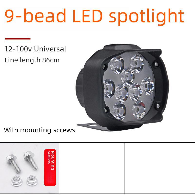 Super Bright LED Headlight for Electric Bicycle, Motorcycle, and Tricycle - High Intensity External Spotlight