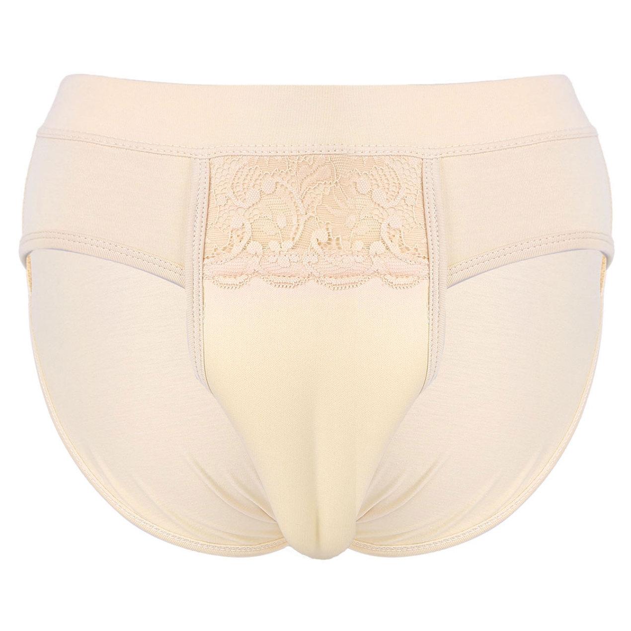 

Чоловічі корекційні трусики Нижня білизна, що приховує трусики, бавовняна білизна для трансвеститу, костюм на Хелловін XL тілесний