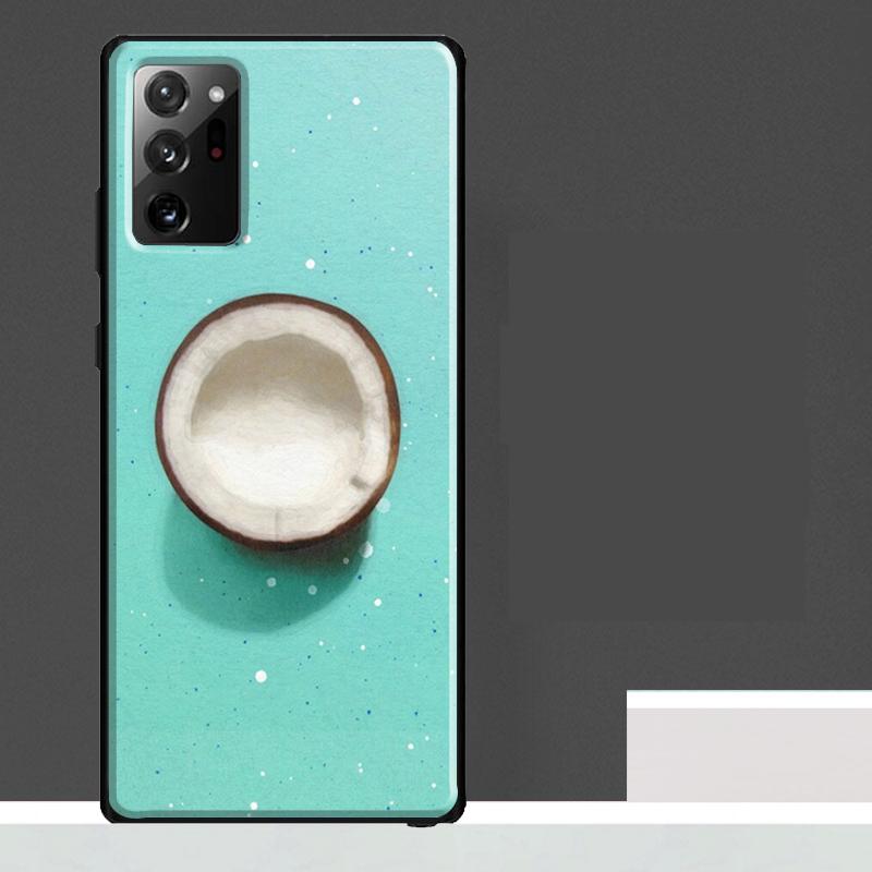 Summer Fruit Coconut Case For Samsung Galaxy S25 Ultra S21 S22 S23 S24 Ultra S9 S10 S20 Plus S25 FE Phone Cover