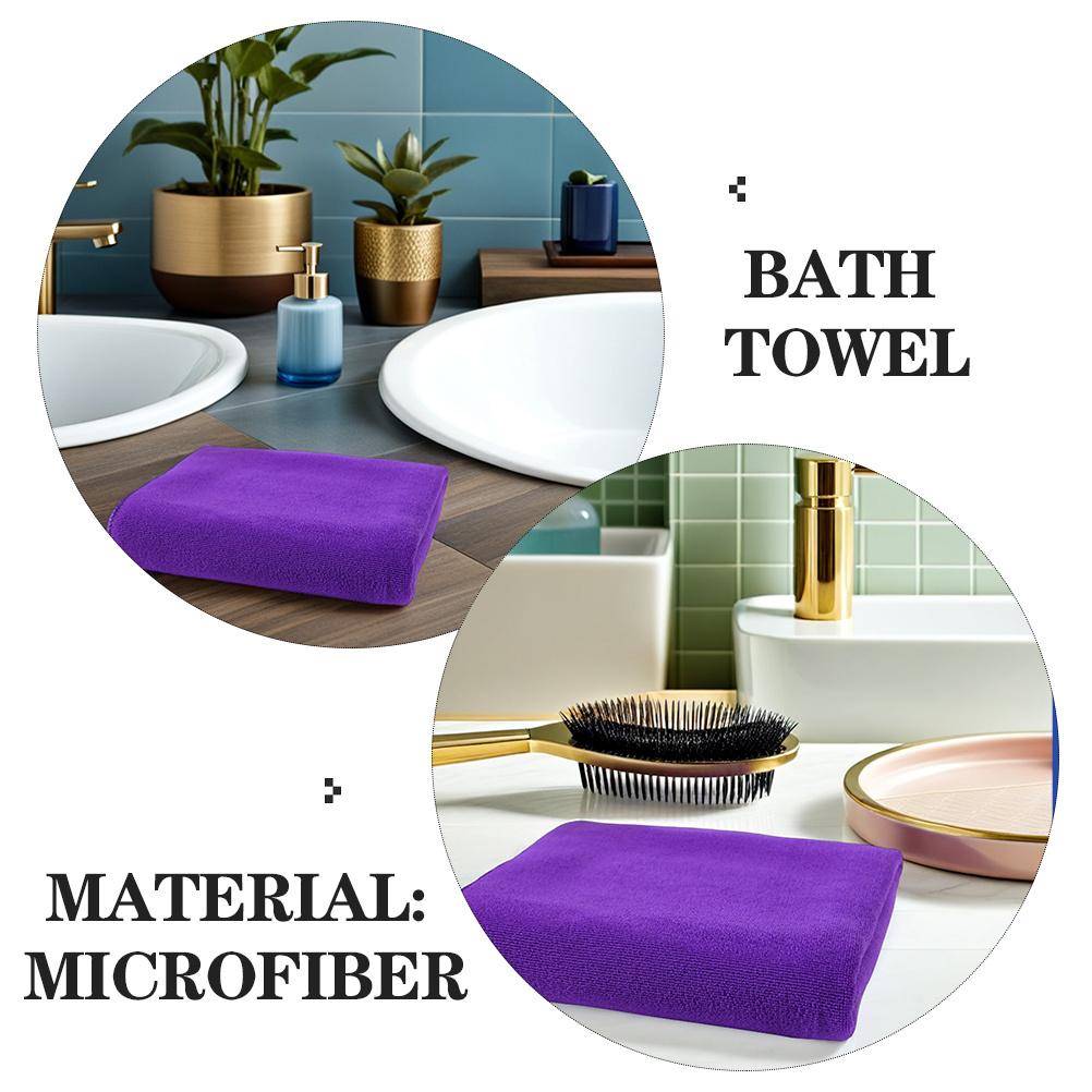 Large 70x140cm Microfiber Towel for Women Fast Drying Super Absorbent Lightweight Bath Beach Travel Towel Dark Purple