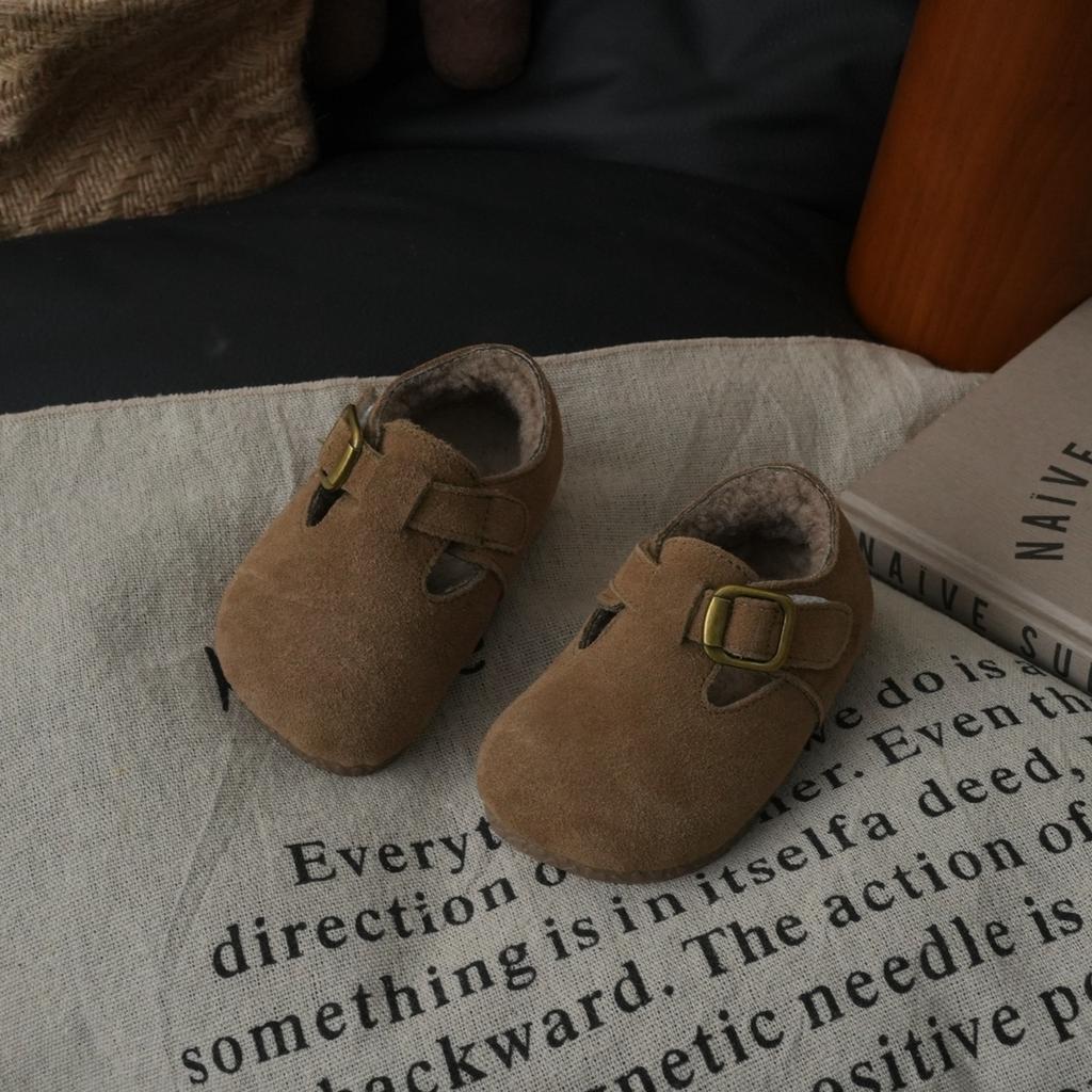 XSHX Retro "thick Velvet Birken" Australian Children's Birken Small Leather Shoes Spring and Autumn Men's and Women's Velvet 248017