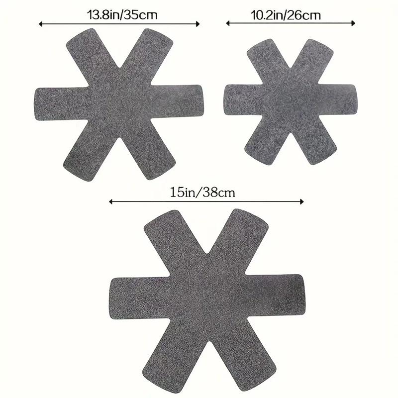 Anti-scratch Felt Cookware Protectors Pot And Pan Dividers Pads Protective Separators For Pans Bowls Plates Kitchen Accessories