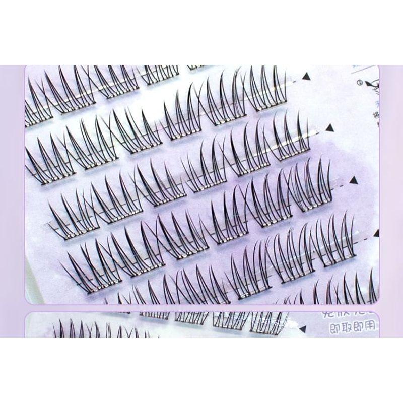 LuxeFlutter - Natural Wispy Cluster Glue-Free False Eyelashes