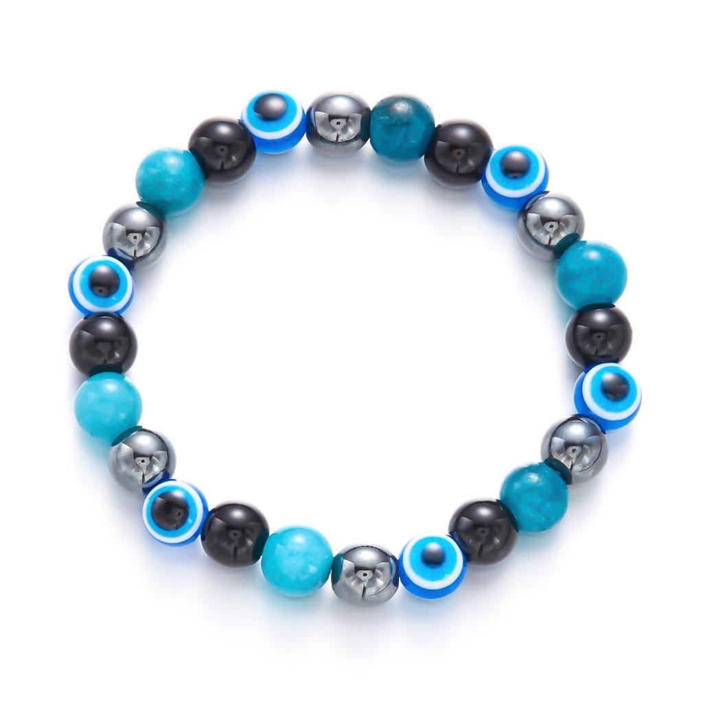Eye Of The Devil Beaded Bracelet With Elastic Design For Fashionable Women Gift