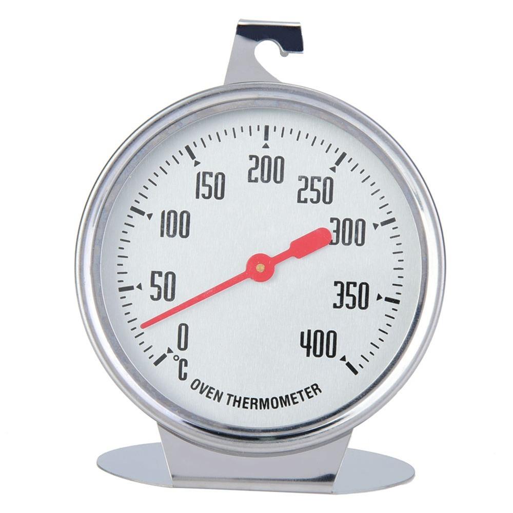 Stainless Steel Oven Thermometer 0-400℃ Large Dial Stand Up Dial Thermometer Easy To Read with Hook Temperature Gauge Grilling золотой