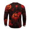 Men's Halloween Print Long Sleeve Neck T-Shirt Loose Fit Casual Top