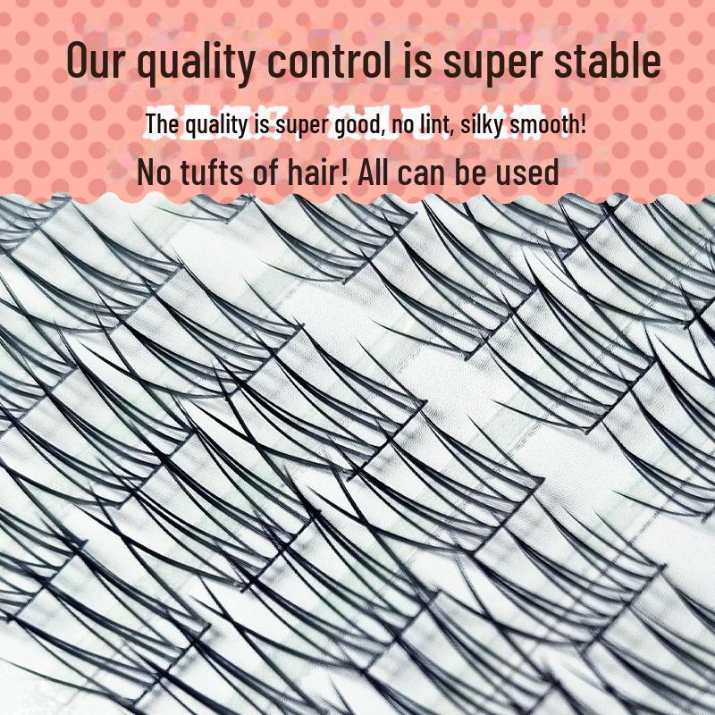 Yue Jiao Niang Large Capacity Korean Idol Eyelashes - Beginner's Segmental 10-Row Pack