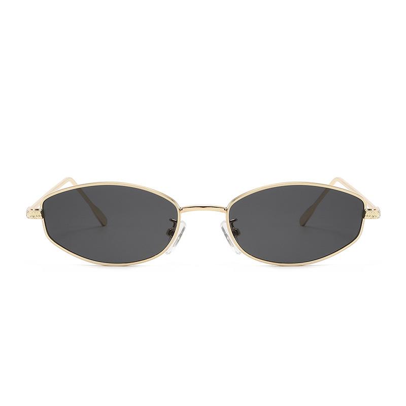 New European and American sunglasses small frame retro oval cat eye frame sunglasses women's advanced UV protection s