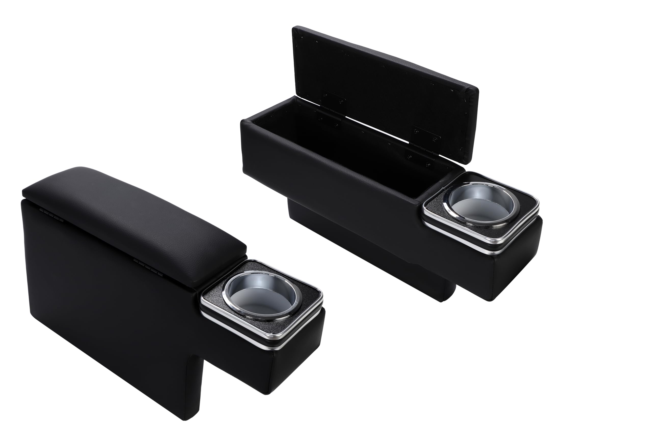 

Jacks Toyota New Hiace 200 Series GL Super GL Car Center Console Storage Small Item Black PU Set of 2 [2024 Edition] (Model 1-New) Armrests, Box,