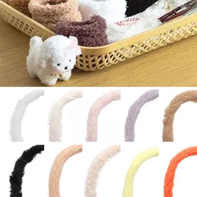 Plush Rabbit Hair Twisting Stick Strip Fluffy Trim Twisting Stick Faux Fur Ribbon Tape Stage Costume DIY Twisting Stick