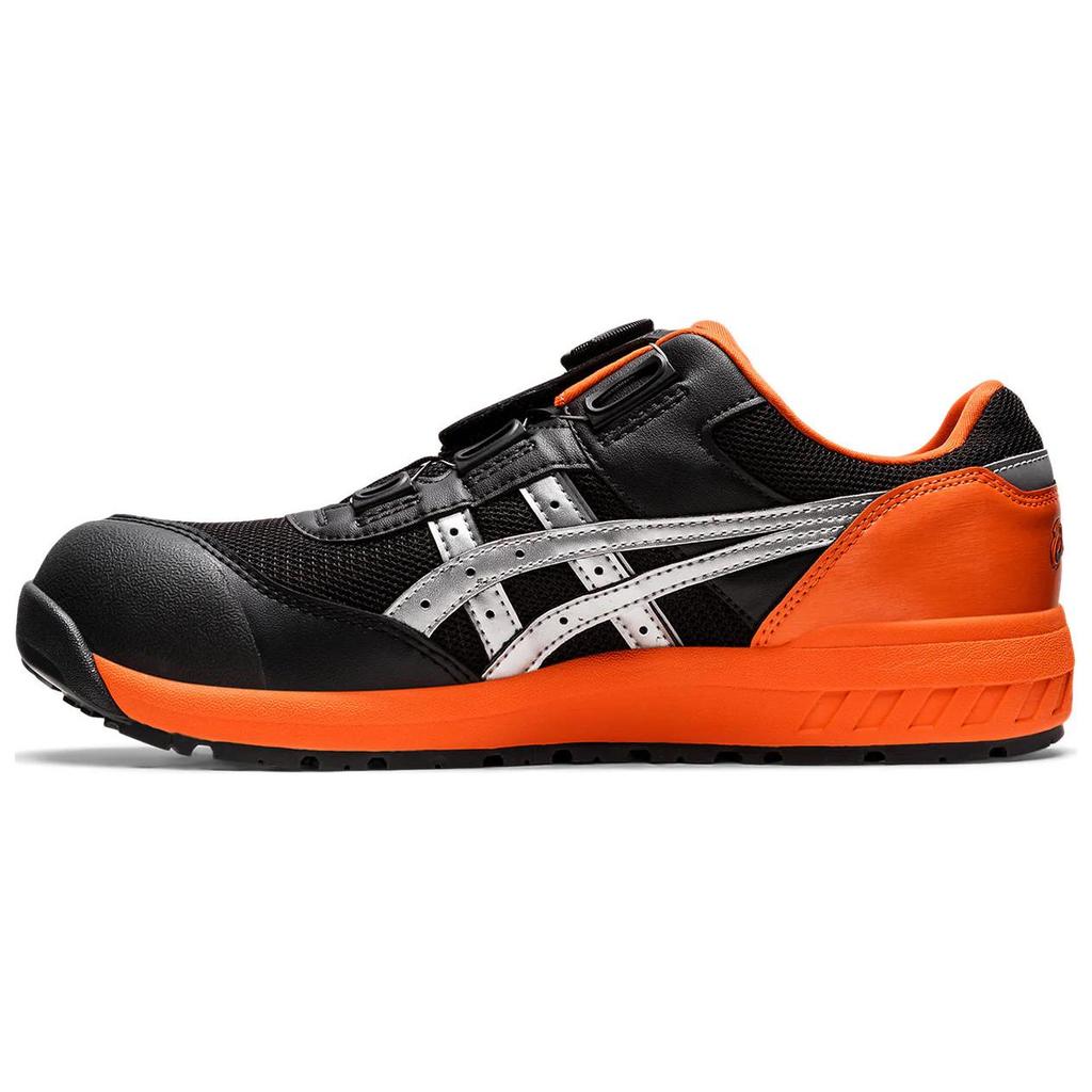 New Asics Winjob Low Top Outdoor Shoes Unisex Black Orange 1271A029-0254H