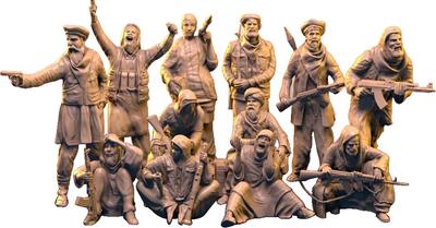 IDAP Technology Taliban Soldier Figure 12 Pieces 3D Printer Kit PD72215 1/72
