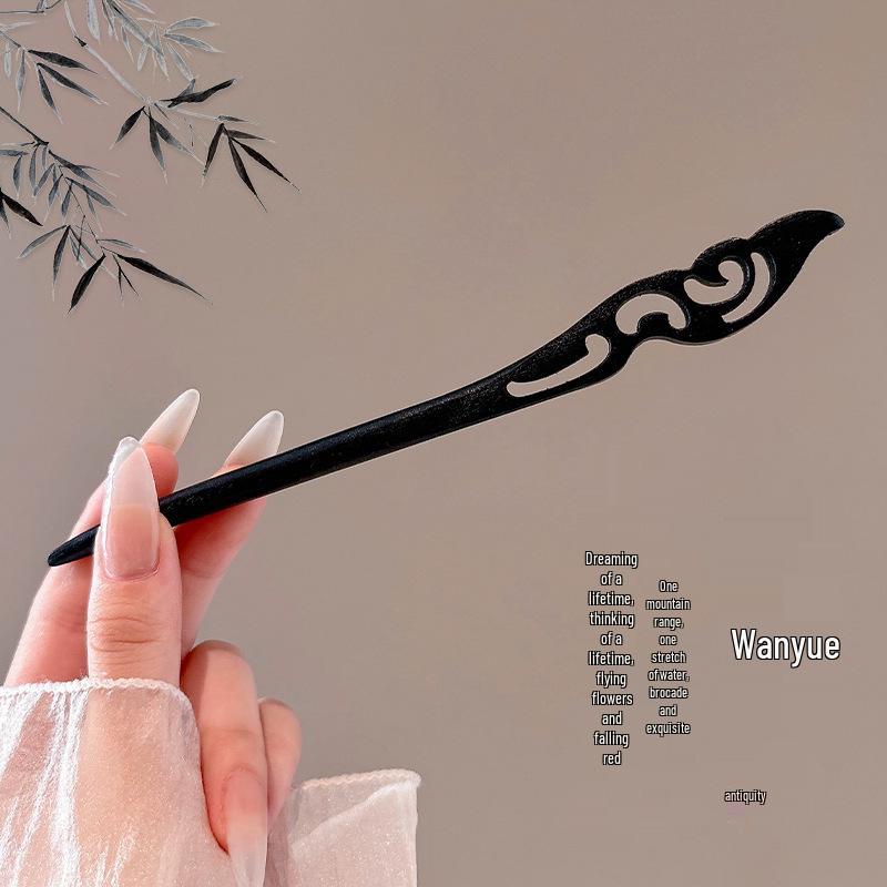 Ancient Chinese-Style Hanfu Hair Accessories: Elegant Updo Hairpins with Tassels for Women