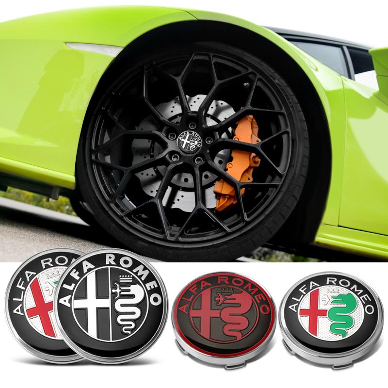 4Pcs 60MM Car Wheel Center Hub Caps Badge Tire Rim Covers For Alfa Romeo Giulia Stelvio Giulietta 156 159 147 Mito Tonale BreraBV0