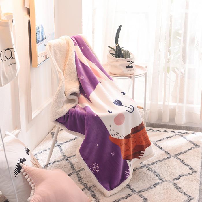 2025 Lambswool Double-Layer Thickened Warm Kids' Cloud Blanket