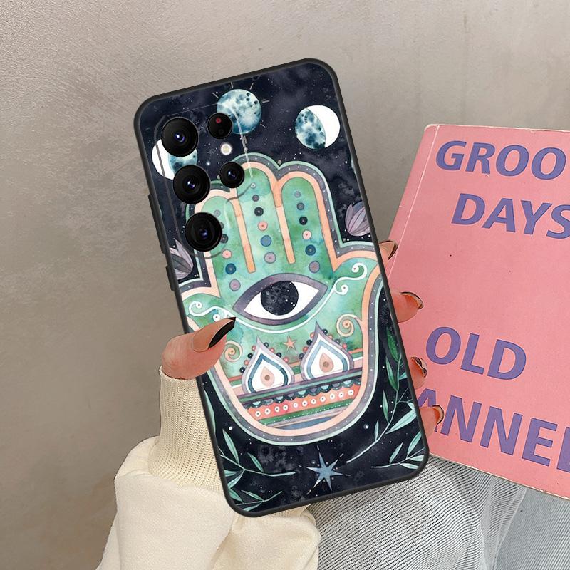 Hamsa Hand Of Fatima Case For Samsung Galaxy S24 Ultra S20 S21 S22 S23 S25 Ultra S9 S10 Plus S25 FE Cover Coque