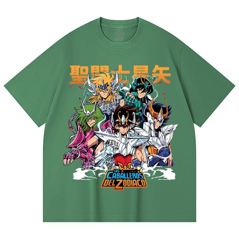 T-shirt Unisex in Cotone Pesante 230 g/m² 100% Cotone con Stampa Saint Seiya V1