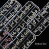 Zodiac Alloy Nail Art Decorations: Gold/Silver Leo, Aries, Gemini - 12 Constellations In a Mixed Grid Box