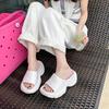 Mode 2025 Bonbonfarbene Klobige Plateau-Slipper Damen Sommer Dicke Sohle Rutschfest Strand-Pantoletten Komfort Weiche Sohle Flip-Flops