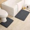 Ultra-Soft 3pcs Memory Sponge Bath Mat Set Soft Comfortable Bathroom Rug For Wash Basin Bathtubs Side