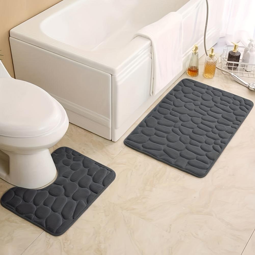 Ultra-Soft 3pcs Memory Sponge Bath Mat Set Soft Comfortable Bathroom Rug For Wash Basin Bathtubs Side