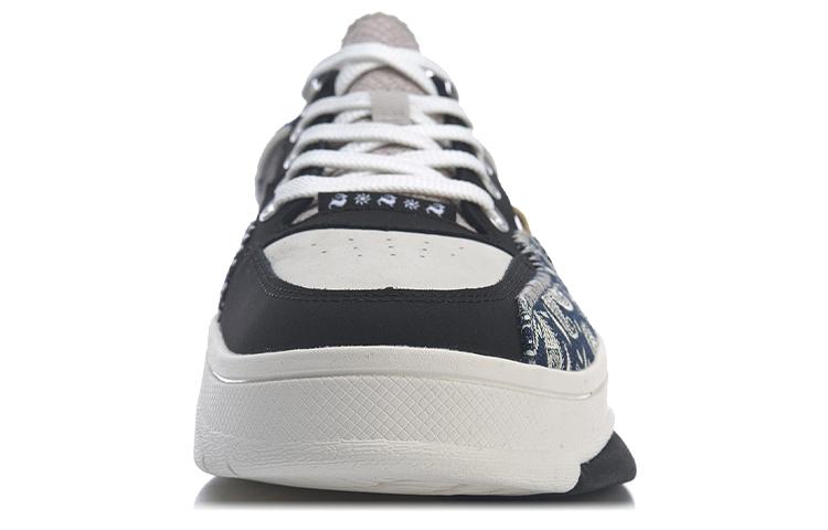 Li Ning Wave Textile, Split Cow Leather Slip Resistant, Abrasion Resistant, Balanced, Lightweight, Breathable Low Top AGCR213-1