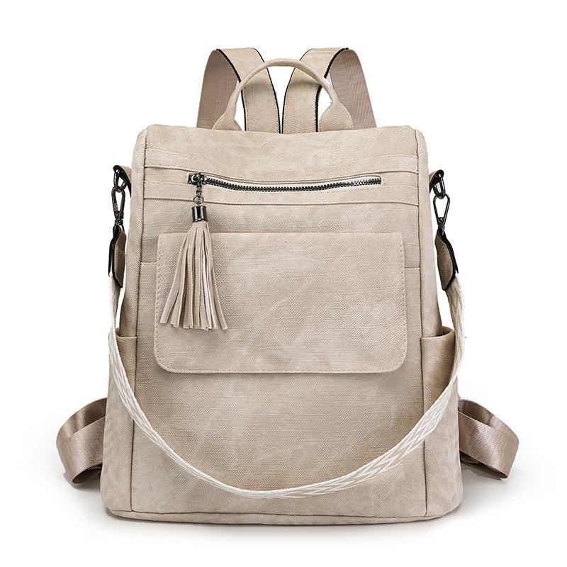 

Женский рюкзак против кражи Многофункциональная наплечная сумка бежевый