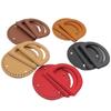 3Pcs/Set Handmade Bag Accessories, Same Color Leather D-Shaped Handle, Leather Bag Bottom, Yarn Weaving DIY Materials