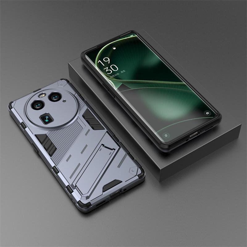 För OPPO Find X6 Pro Skal Magnetiskt Armor Ställskydd För För OPPO Find X6 Pro FindX6Pro 5G Stötsäkert Stötfångare Mobilskal