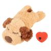 Heartbeat Puppy Toys Interactive Stuffed Animal Heartbeat Plush Toy for Pet Behavioral Sleep Calming Aid Brown