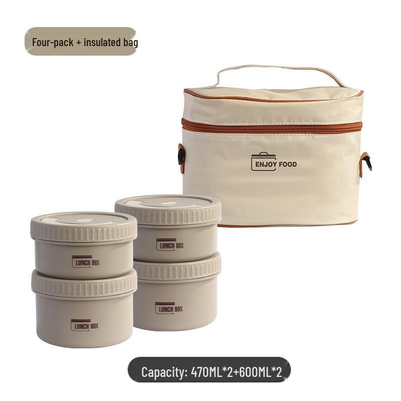 Runde isolierte Mehrschicht-Lunchbox aus 316 Edelstahl für Zuhause, Büro oder Schule.