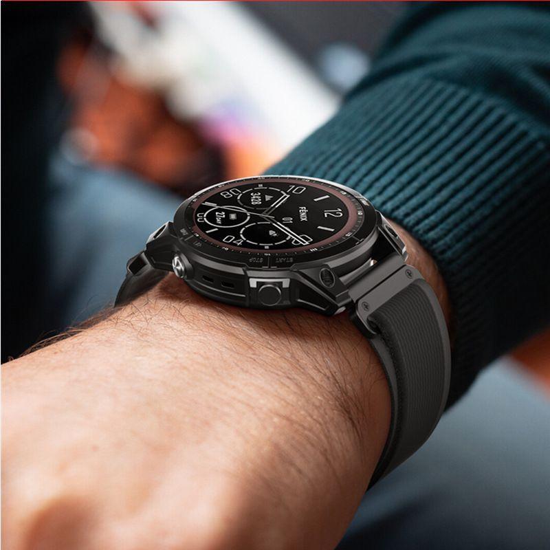 Tech-Protect Nylon Garmin Fenix 5X / 5X Plus / 6X / 6X Pro / 7X / 8 (51 Mm) Black/Orange