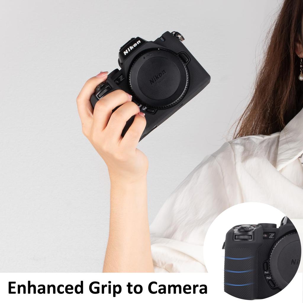 kinokoo Z50ii Nikon Z50ii Silicone Case for Nikon Z50 II Digital Soft Silicone Cover with Hand Grip Design Case, Camera, - Anti-Slip &