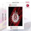 CD Guadalajara Pattern  3pcs 100% Round Full Drill 5D DIY Diamond Painting Embroidery Cross Stitch Rhinestone Décor
