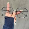 1 piece of women's jelly colored fashionable flat frame new retro simple irregular glasses suitable for daily outings