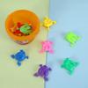 12 Pcs Jumping Frog Fidget Toy Finger Pressing Funny Bouncing Frog with A Bucket Stress Reliever Toys For Kids Birthday Gift