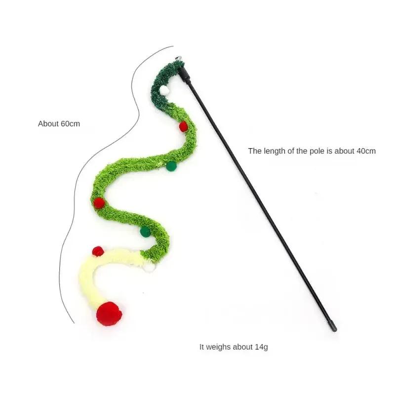

2 шт., игрушка для кошек, палочка-дразнилка с перьями, интерактивная игрушка для кошек, забавная гусеница, красочная палочка-дразнилка, товары для домашних животных, аксессуары для кошек зелёный