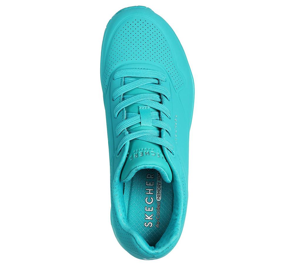 Zapatillas deportivas de mujer Skechers Uno Stand On Air sneakers verdes (73690-TURQ)