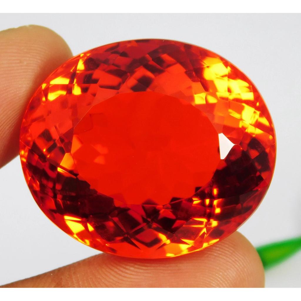 Certified 140.05 Ct Mexican Fire Opal Red Orange Oval Cut Natural Gemstone Huge
