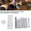 12Pcs Craft Tool Die Punch Kit High Hardness Anti Rust DIY Leathercraft Punch Kit with Universal Base for Household